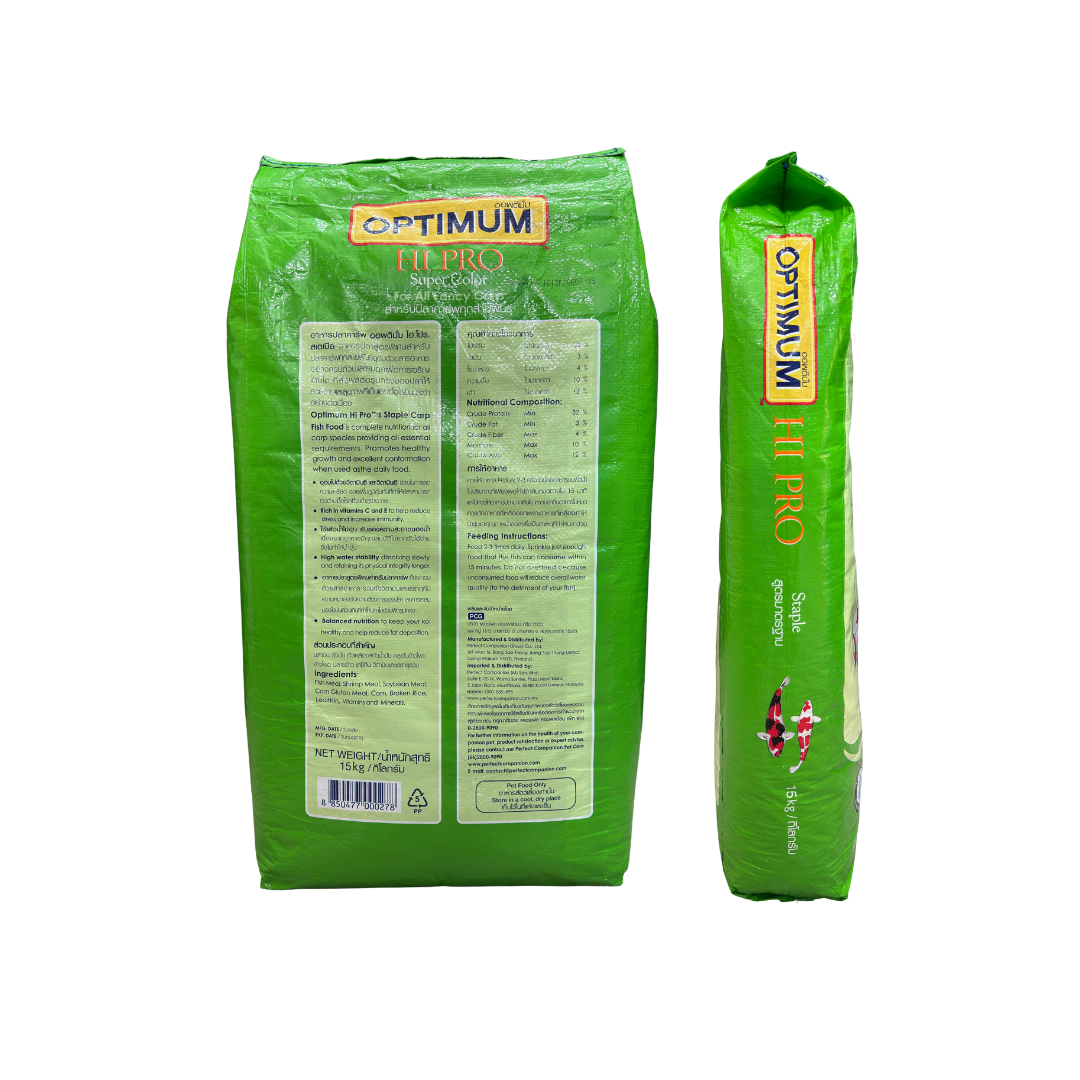 Optimum Hi Pro Staple 15kg bag ingredients Vitamin C Vitamin E