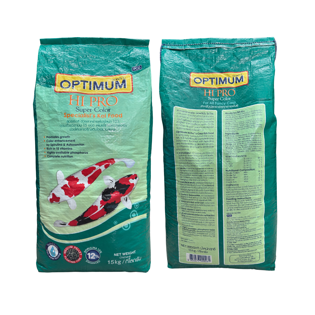 Optimum Hi Pro™ Super Color 15 KG – Premium Koi & Carp Color-Enhancing Food