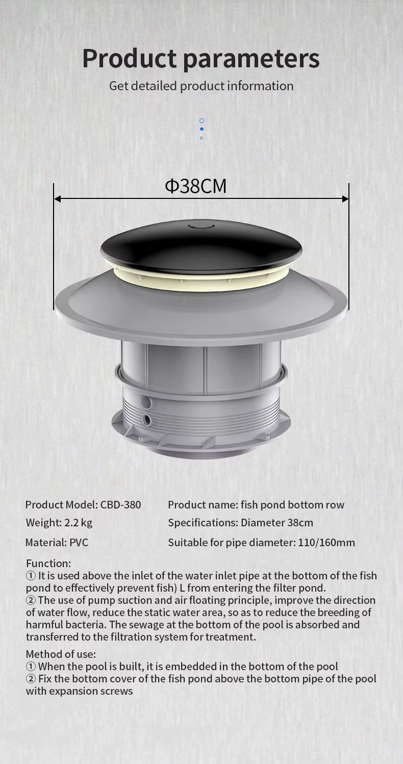 SunSun CBD-380 Bottom Drain with Aeration Disk