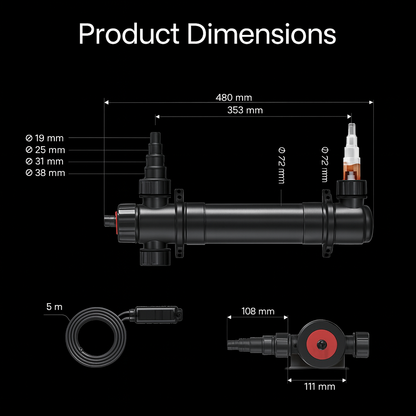 SunSun CUV-136 Pond Clarifier – 36W UVC Lamp