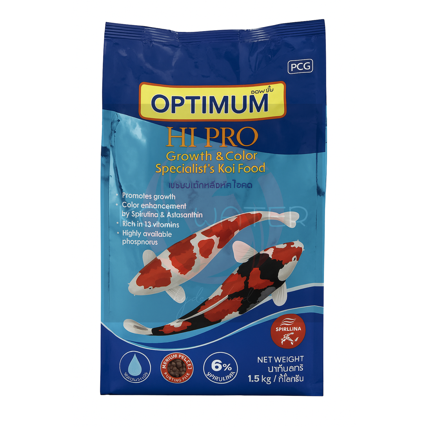 Optimum Hi Pro™ Growth & Color 1.5 KG – Balanced Daily Feed for Koi & Ornamental Carp