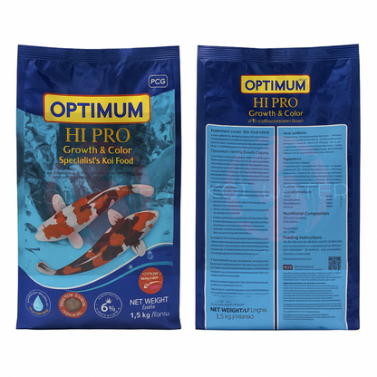 Optimum Hi Pro™ Growth & Color 1.5 KG – Balanced Daily Feed for Koi & Ornamental Carp