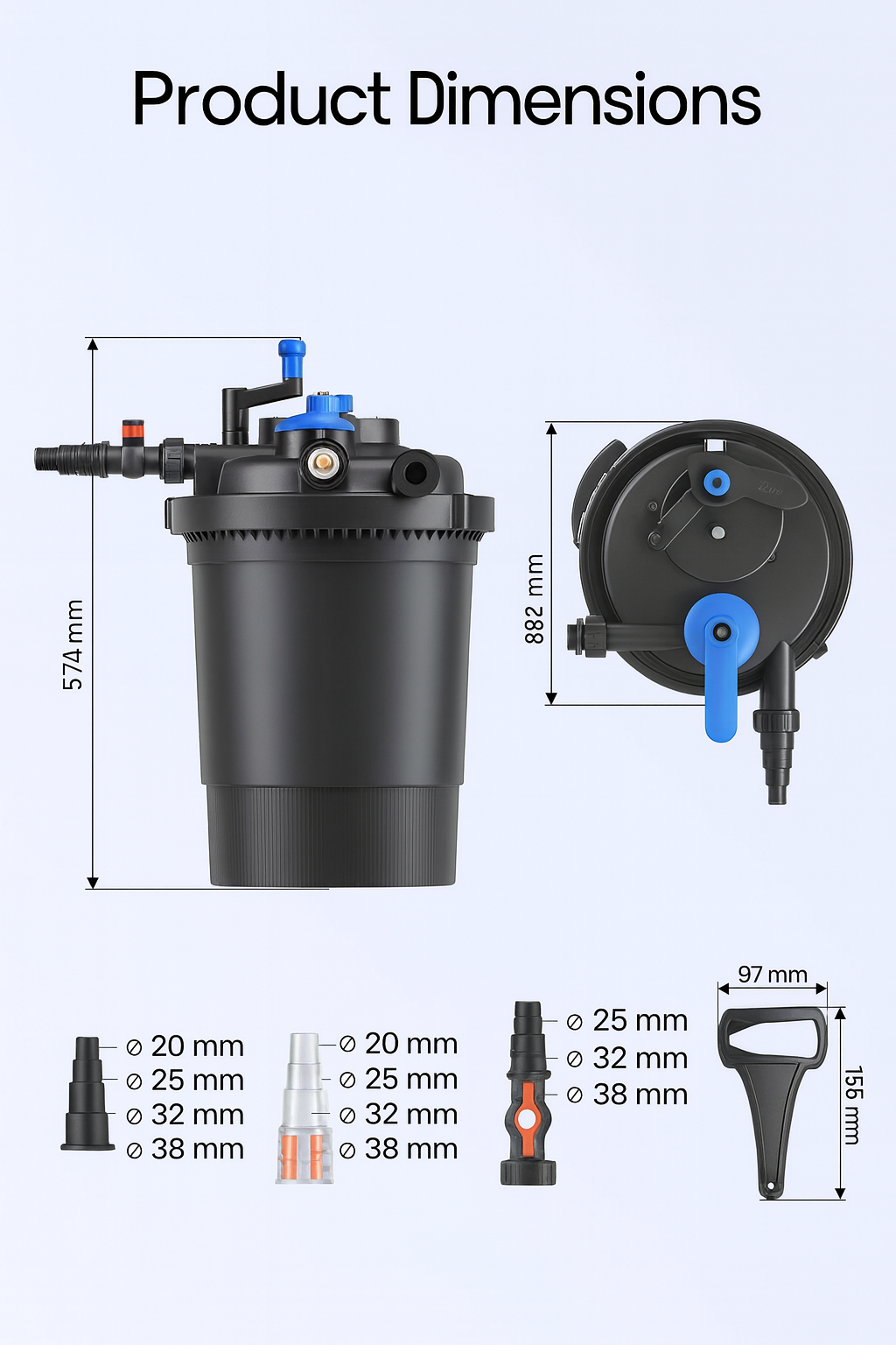 SunSun CPF-10000 Bio Pressure Pond Filter with UVC Clarifier