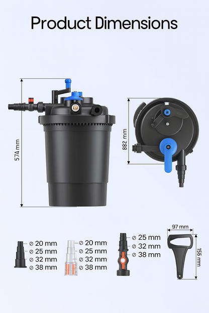 SunSun CPF-10000 Bio Pressure Pond Filter with UVC Clarifier