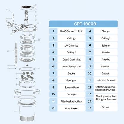SunSun CPF-10000 Bio Pressure Pond Filter with UVC Clarifier