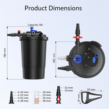 SunSun CPF-15000 Bio Pressure Pond Filter with UVC Clarifier