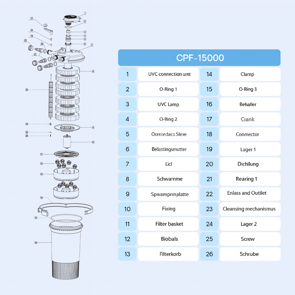 SunSun CPF-15000 Bio Pressure Pond Filter with UVC Clarifier