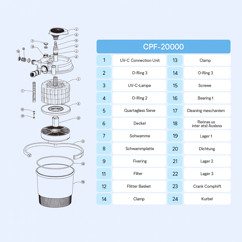 SunSun CPF-20000 Bio Pressure Pond Filter with UVC Clarifier