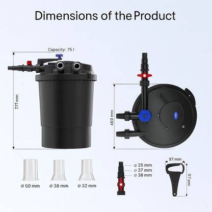 SunSun CPF-30000 Bio Pressure Pond Filter with UVC Clarifier