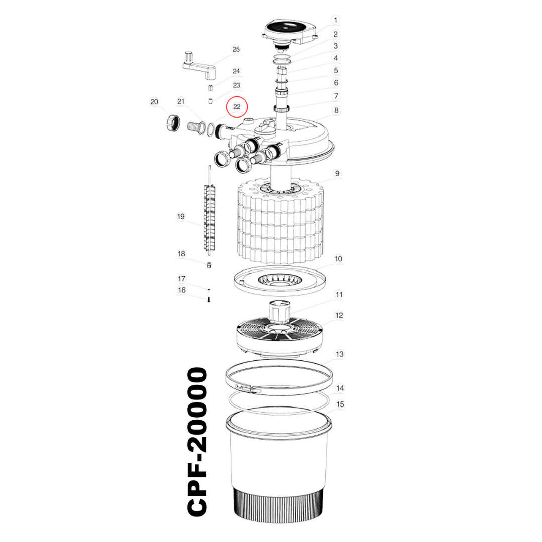 SunSun CPF filter cover UV resistant plastic material close up