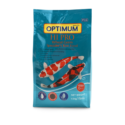 Optimum Hi Pro™ Wheat Germ 1.5 KG – Easily Digestible Koi Food for Immunity & Color Enhancement