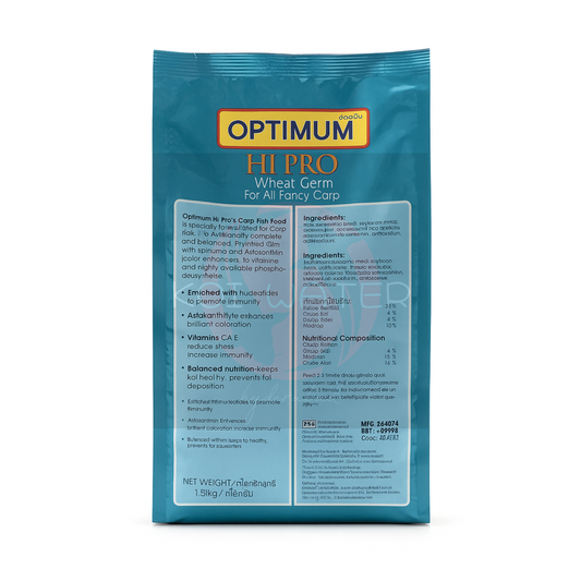 Optimum Hi Pro™ Wheat Germ 1.5 KG – Easily Digestible Koi Food for Immunity & Color Enhancement