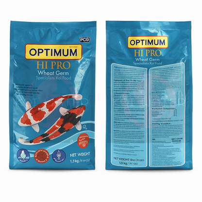 Optimum Hi Pro™ Wheat Germ 1.5 KG – Easily Digestible Koi Food for Immunity & Color Enhancement